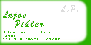 lajos pikler business card